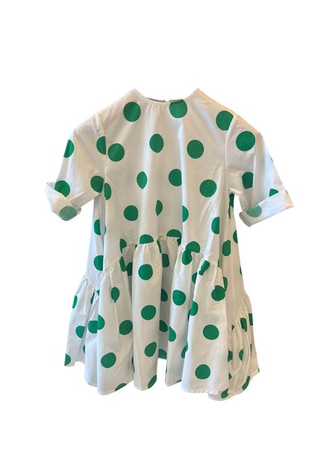 Abito a pois CUCU' LAB | ALICEPOPELINE POIS VERDE